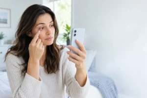 Online pink eye evaluation