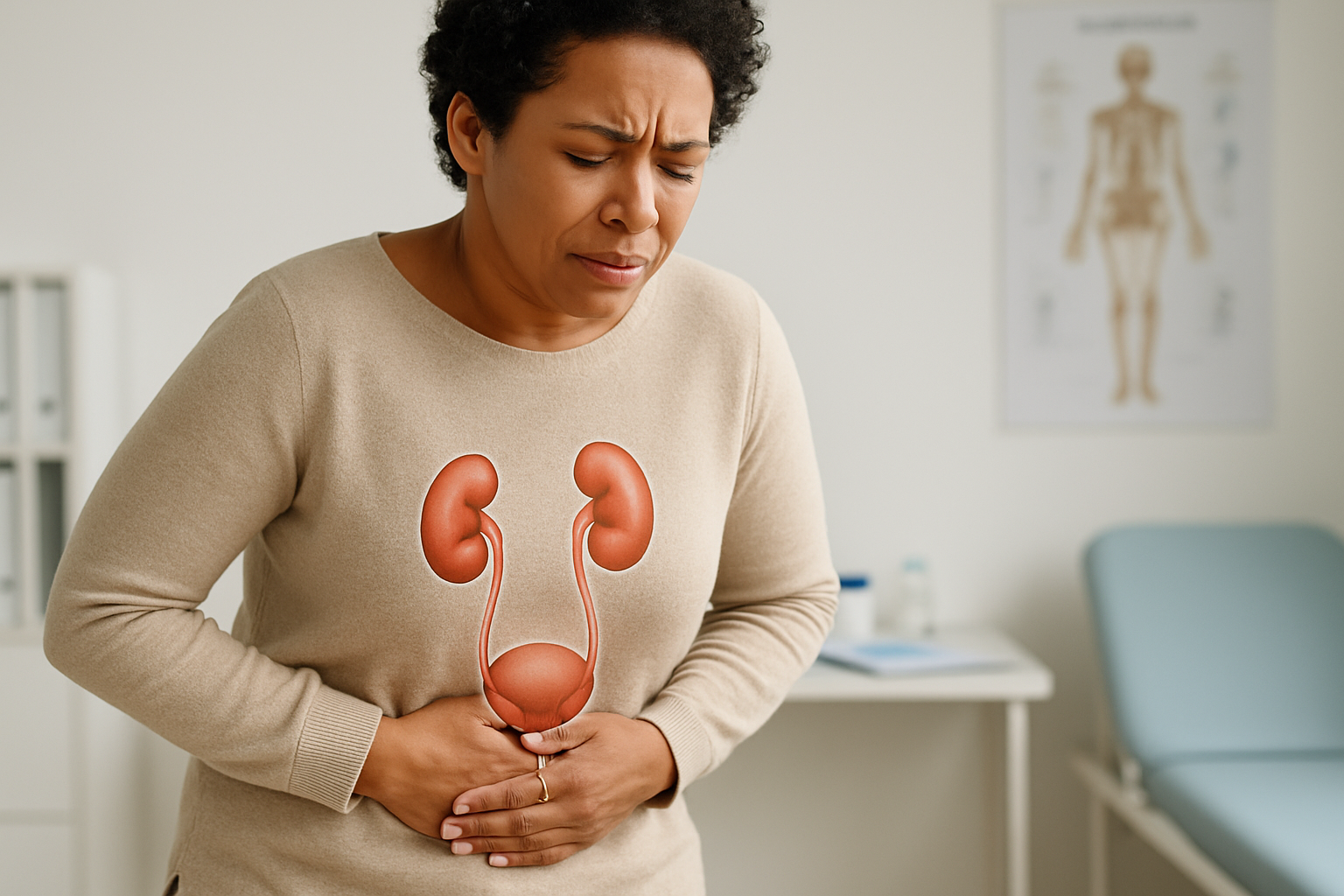 The Best Over the Counter UTI Relief in Nevada and When to Call a Doctor: educational visual of lower abdominal discomfo